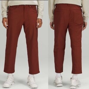 Lululemon ABC Relaxed Fit Crop Pant Cord Date Brown Athleisure Men's Size 38